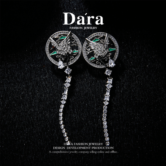 Sparkling Swarovski Crystal Copper Alloy Earrings KK-91913