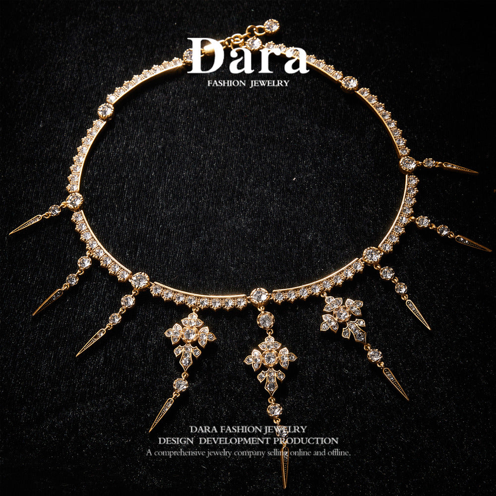 Sparkling Swarovski Crystal Copper Alloy Necklace KK-9431