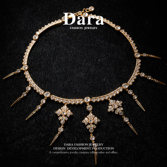 Sparkling Swarovski Crystal Copper Alloy Necklace KK-9431