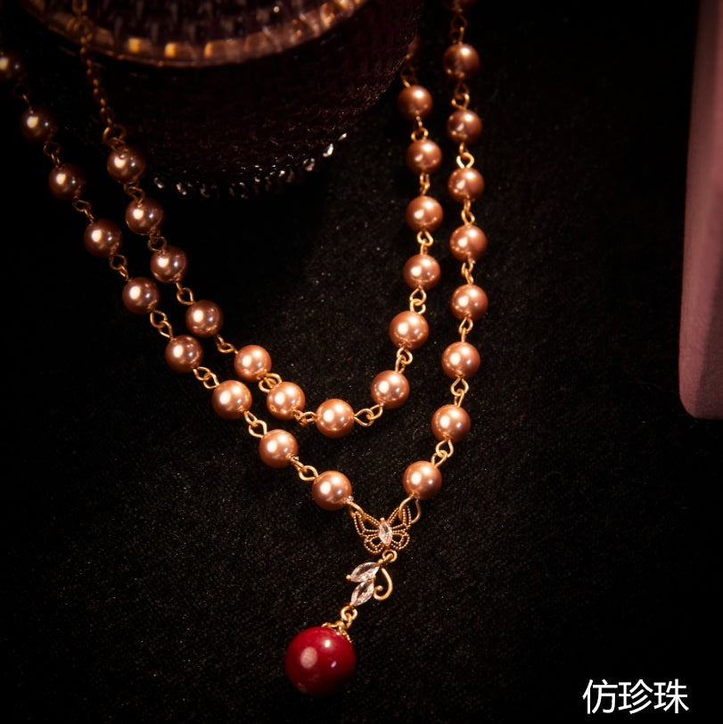 Refined SCopper Alloy Pearl-Imitation Necklace KK-91589