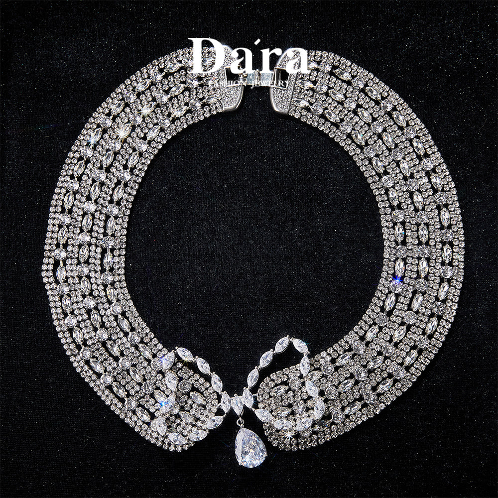 Sparkling Swarovski Crystal Copper Alloy Necklace KK-92147