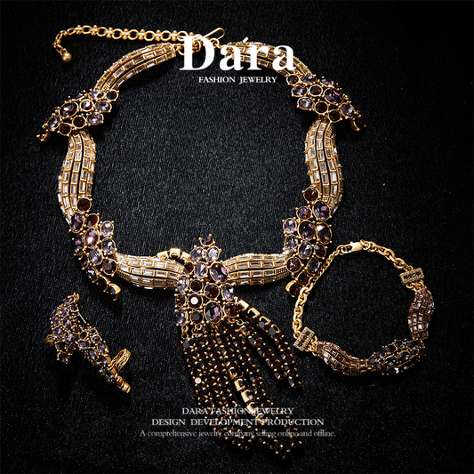 Timeless Swarovski Crystal Copper Alloy  Jewelry Set KK-JB0152