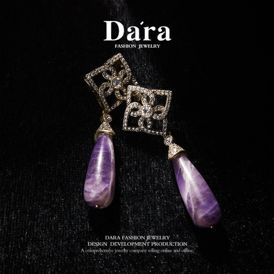 Elegant Swarovski Crystal  Copper Alloy Earrings  KK-9697