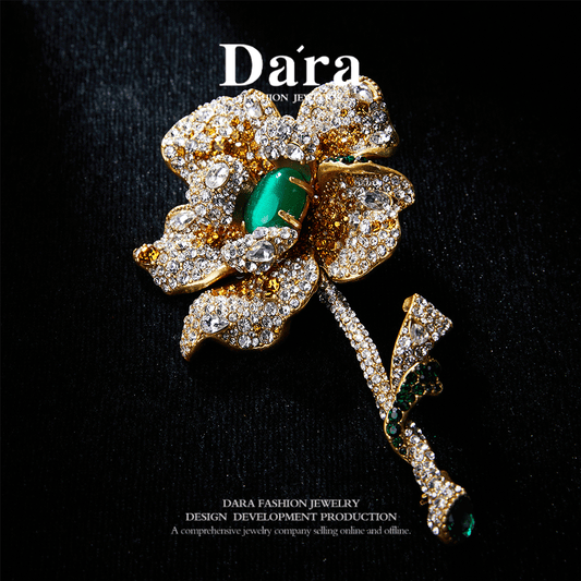 Refined Swarovski Crystal Copper Alloy Brooch KK-92014