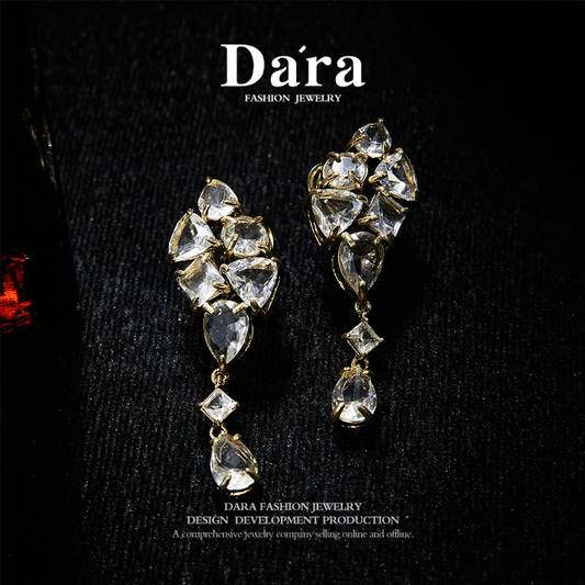 Refined Swarovski Crystal Copper Alloy Earrings  KK-JB0132