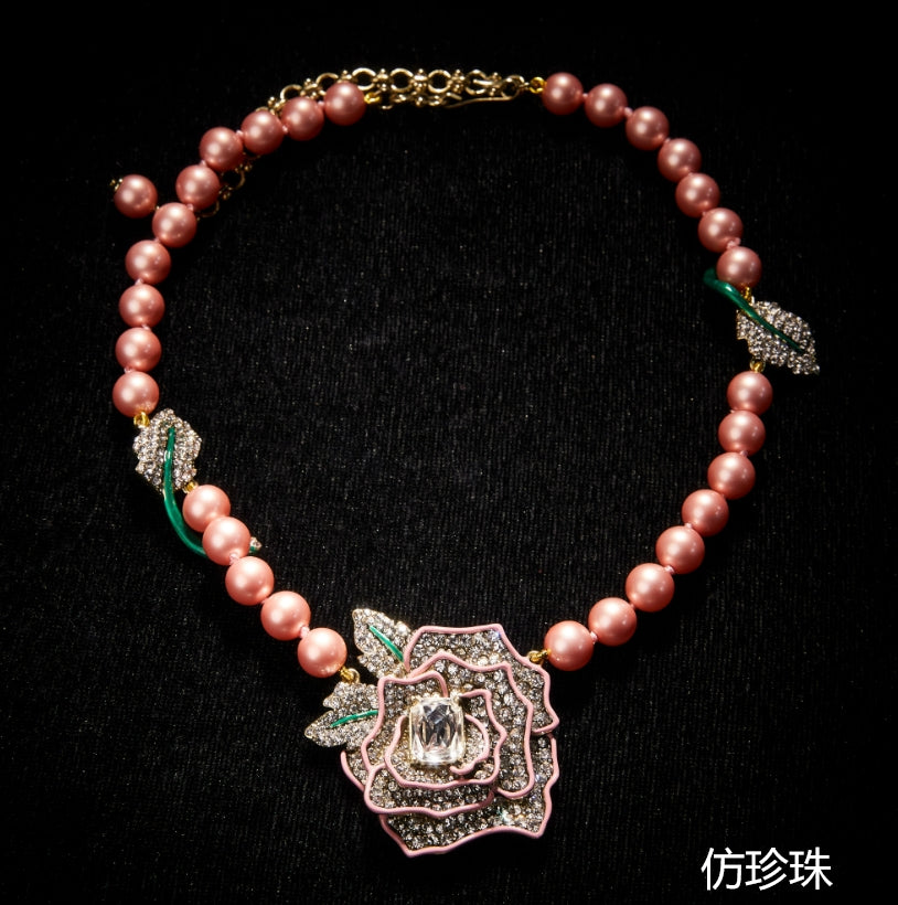 Sparkling Swarovski Crystal Copper Alloy Necklace & Earrings Set KK-91670/91671