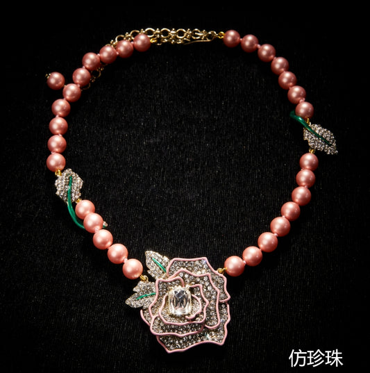 Sparkling Swarovski Crystal Copper Alloy Necklace & Earrings Set KK-91670/91671