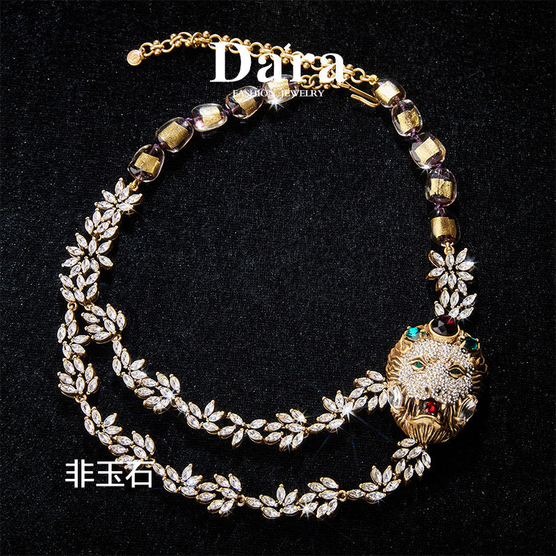 Sparkling Swarovski Crystal Copper Alloy Necklace KK-92122