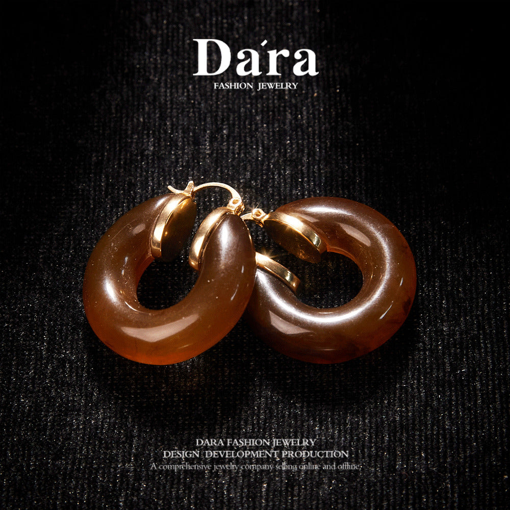 Elegant Copper Alloy Earrings   KK-91665