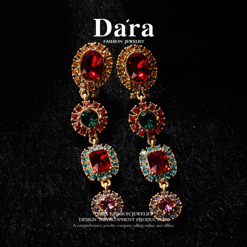 Elegant Copper Alloy Earrings   KK-9015