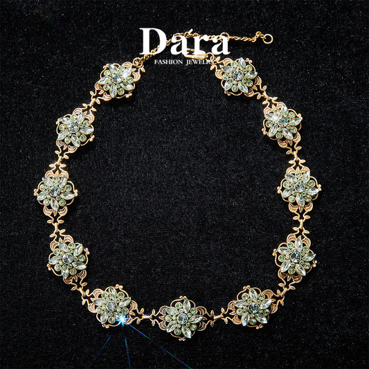 Refined Swarovski Crystal Copper Alloy Necklace KK-92141