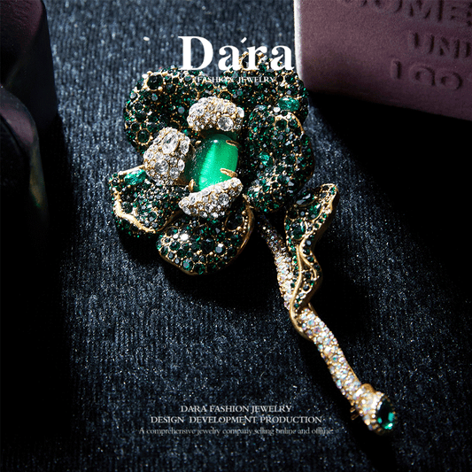 Refined Swarovski Crystal Copper Alloy Brooch KK-92043