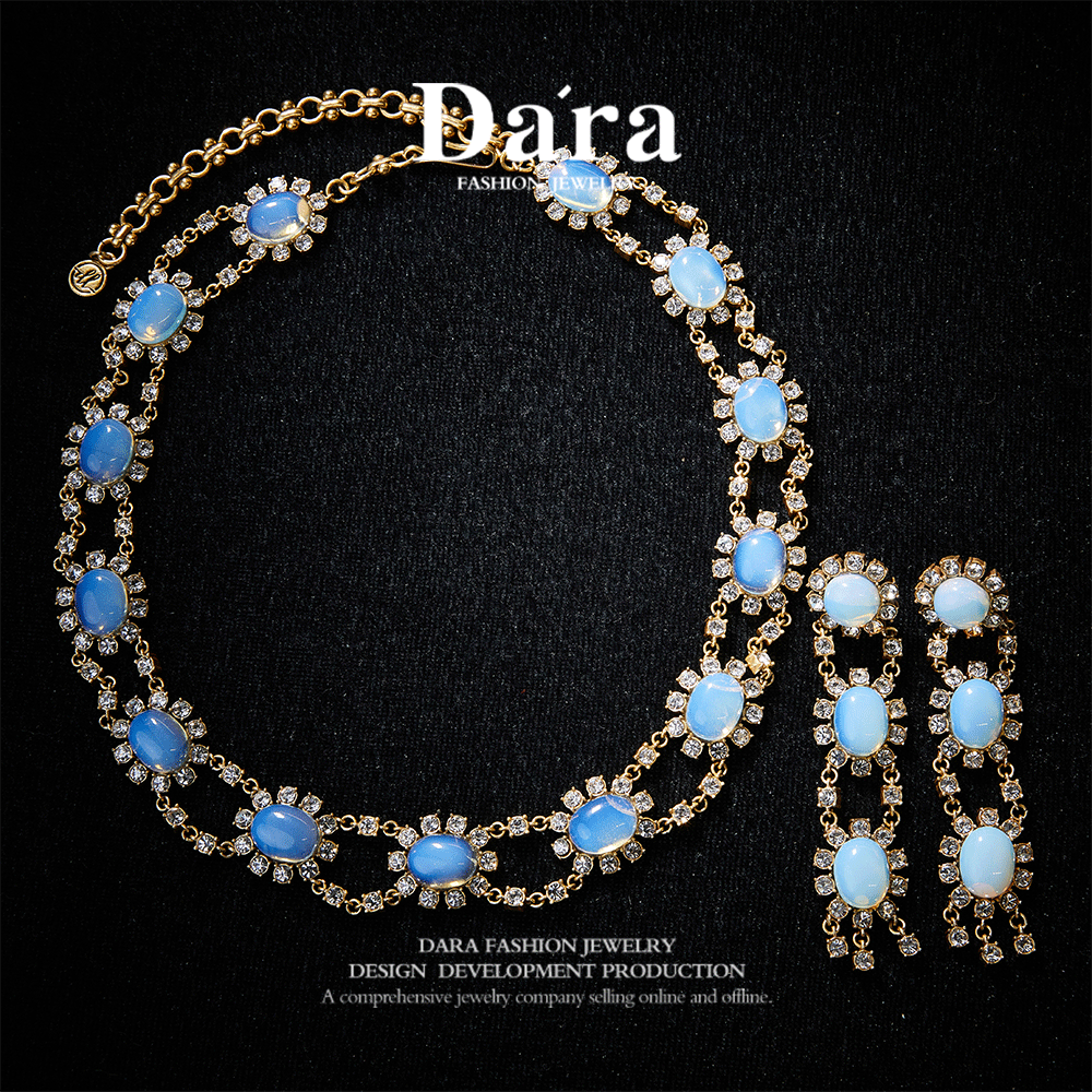 Sparkling Swarovski Crystal Copper Alloy Jewelry Set KK-9673/9702