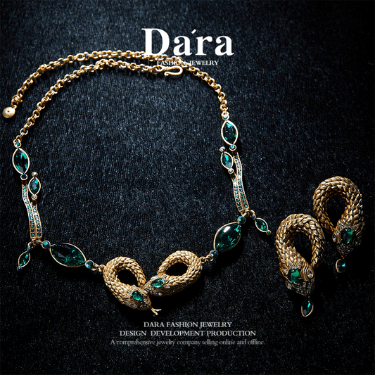 Refined Swarovski Crystal Copper Alloy Necklace & Earrings KK-91398/91399