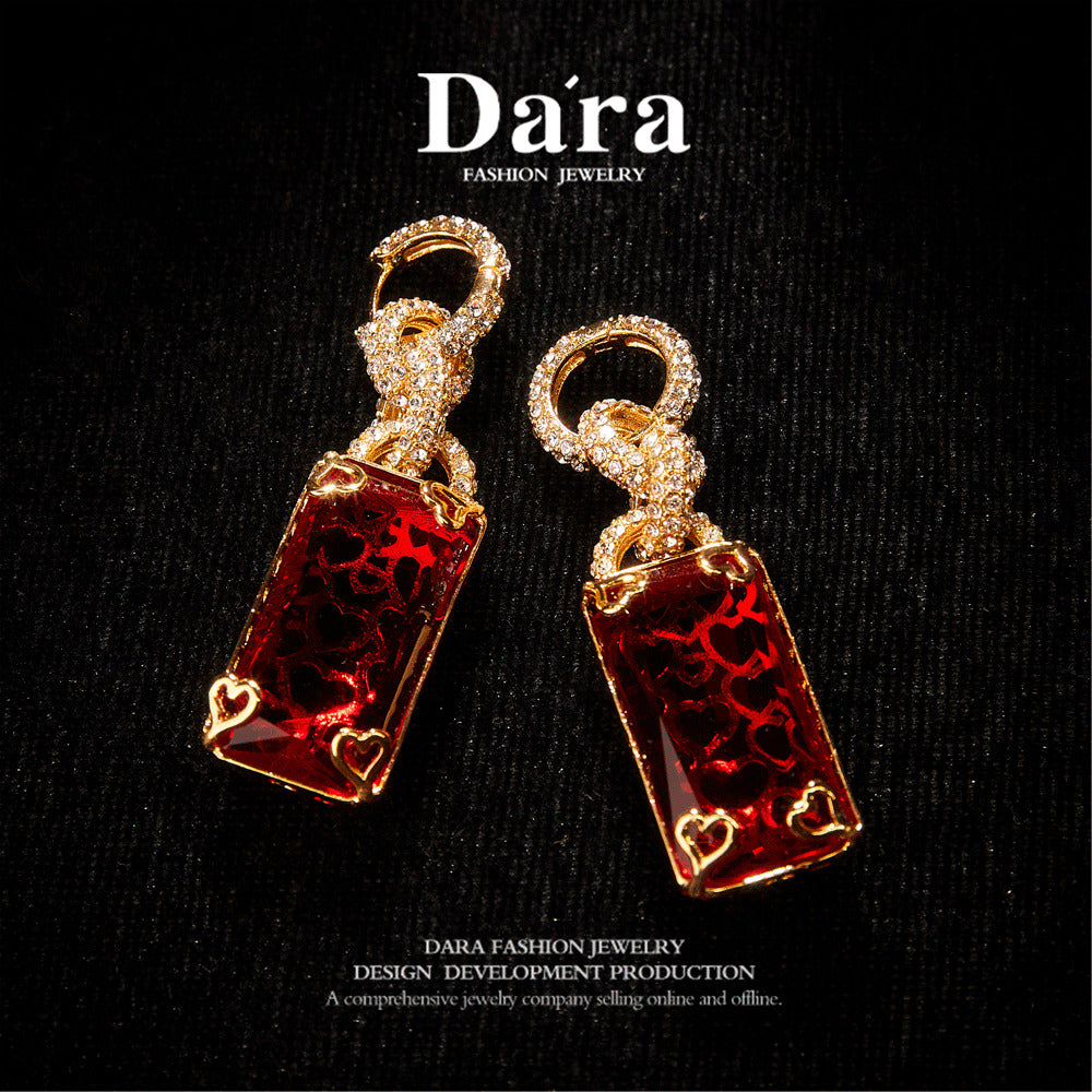 Refined Swarovski Crystal Copper Alloy Earrings  KK-91617