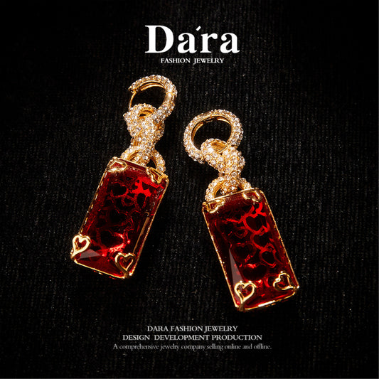 Refined Swarovski Crystal Copper Alloy Earrings  KK-91617