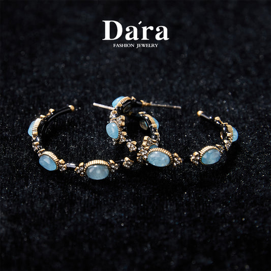 Refined Swarovski Crystal Copper Alloy Earrings   KK-JB0176