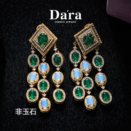 Refined Swarovski Crystal Copper Alloy Earrings Earrings KK-JB0018