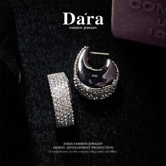 Sparkling Swarovski Crystal Copper Alloy Earrings KK-JB0240