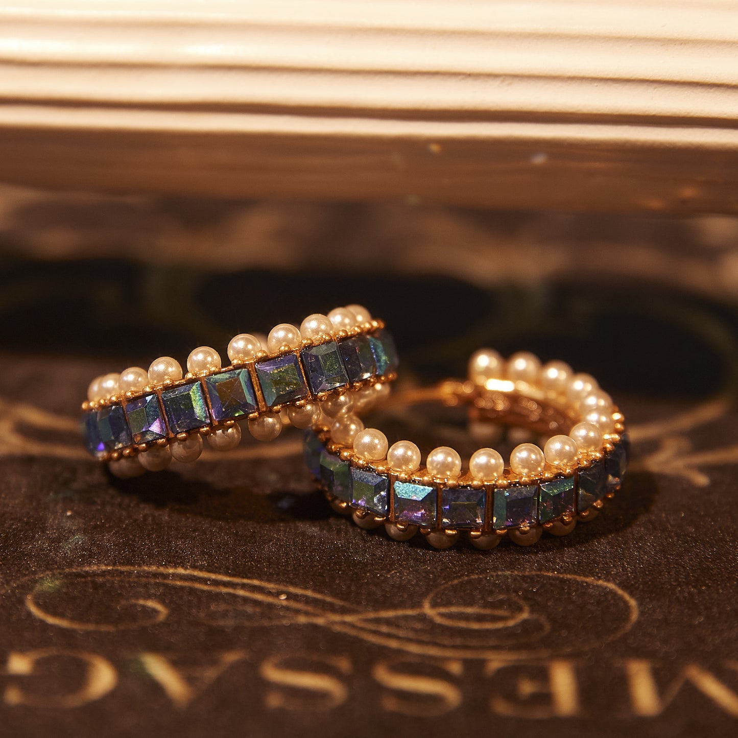 Elegant Copper Alloy Pearl-Imitation Earrings KK-91042