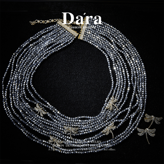 Refined Swarovski Crystal Copper Alloy Necklace & Earrings Set KK-92063