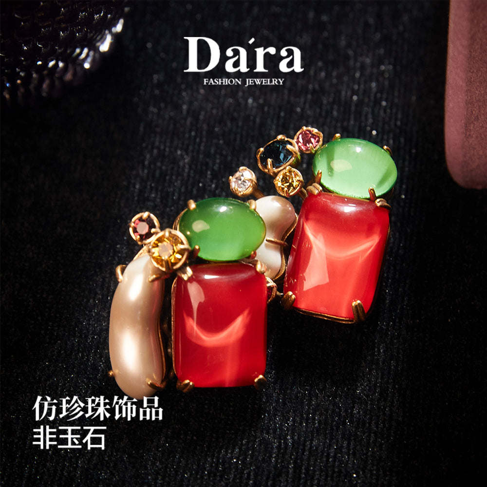 Sparkling Swarovski Crystal Copper Alloy Pearl-Imitation  Necklace & Earrings KK-91593/KK-91594