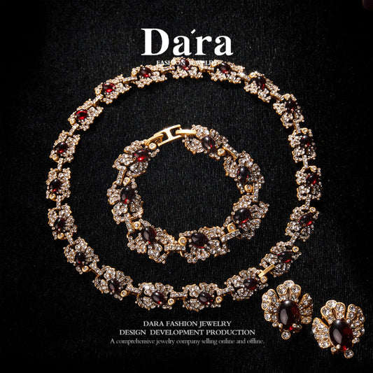 Sparkling Swarovski Crystal Copper Alloy Jewelry Set KK-91856