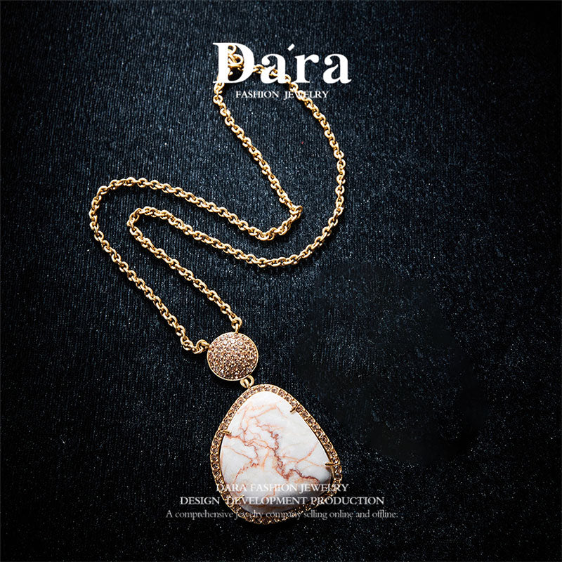 Sparkling Swarovski Crystal Copper Alloy Necklace KK-9140