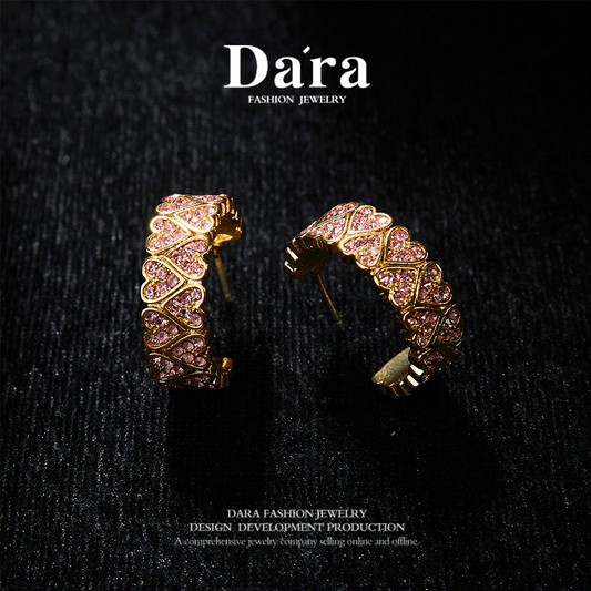 Sparkling Swarovski Crystal Copper Alloy Earrings KK-JB0045