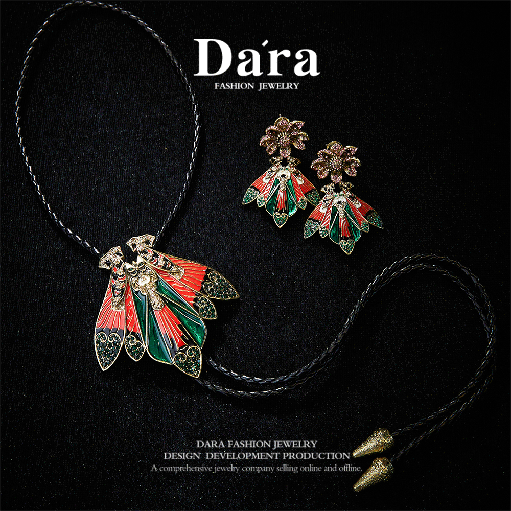 Refined Swarovski Crystal Copper Alloy Necklace & Earrings KK-JB0039