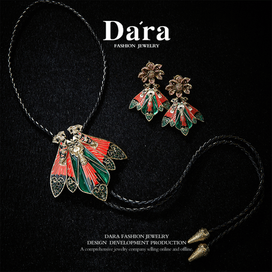 Refined Swarovski Crystal Copper Alloy Necklace & Earrings KK-JB0039