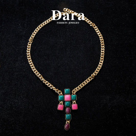 Sparkling  Copper Alloy Necklace KK-JK0085