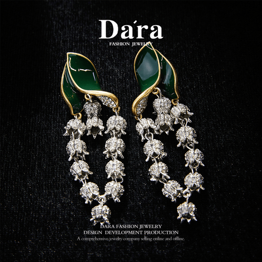 Refined Swarovski Crystal Copper Alloy Earrings KK-JB0009