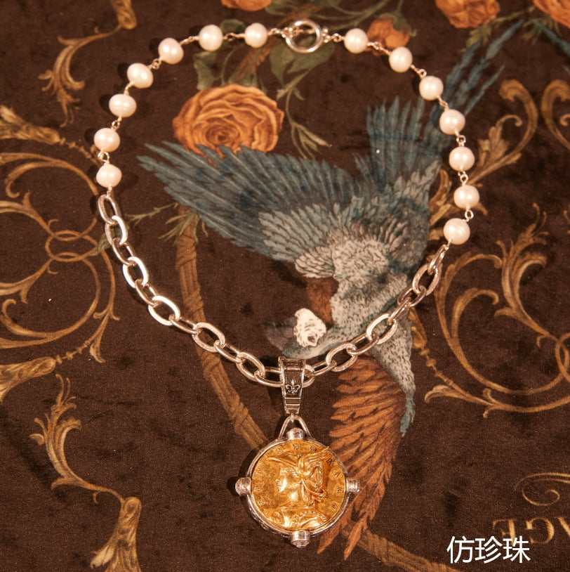 Sparkling  Copper Alloy Pearl-Imitation Necklace KK-91467