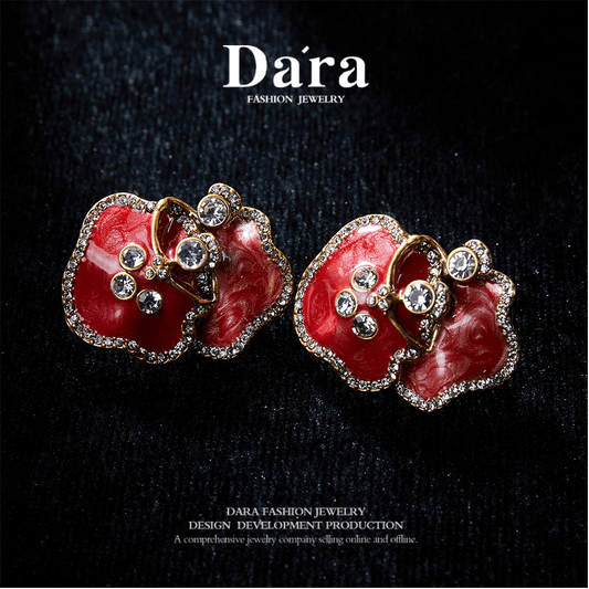 Sparkling Swarovski Crystal Copper Alloy Earrings KK-91984