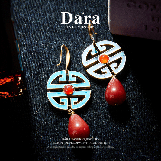 Refined Swarovski Crystal Copper Alloy Earrings  KK-9041