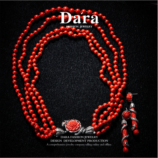 Sparkling Swarovski Crystal Copper Alloy Necklace & Earrings Set KK-91987