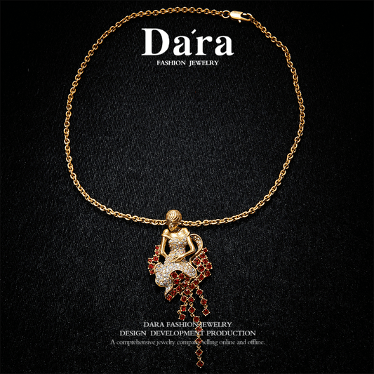 Refined Swarovski Crystal Copper Alloy Necklace  Necklace