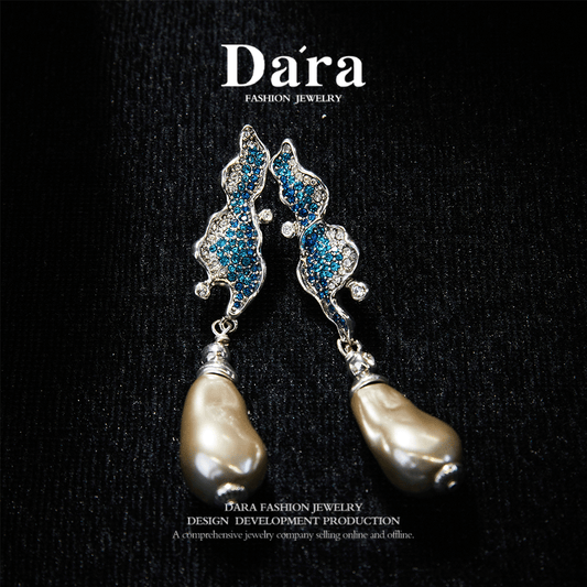 Sparkling Swarovski Crystal Copper Alloy Earrings KK-JB0008