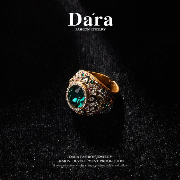 Sparkling Swarovski Crystal Copper Alloy Ring KK-9796