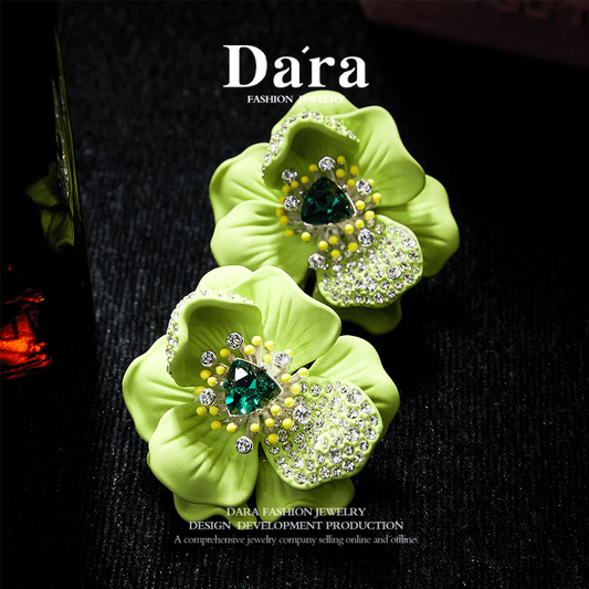 Refined Swarovski Crystal Copper Alloy Earrings   KK-JB0106