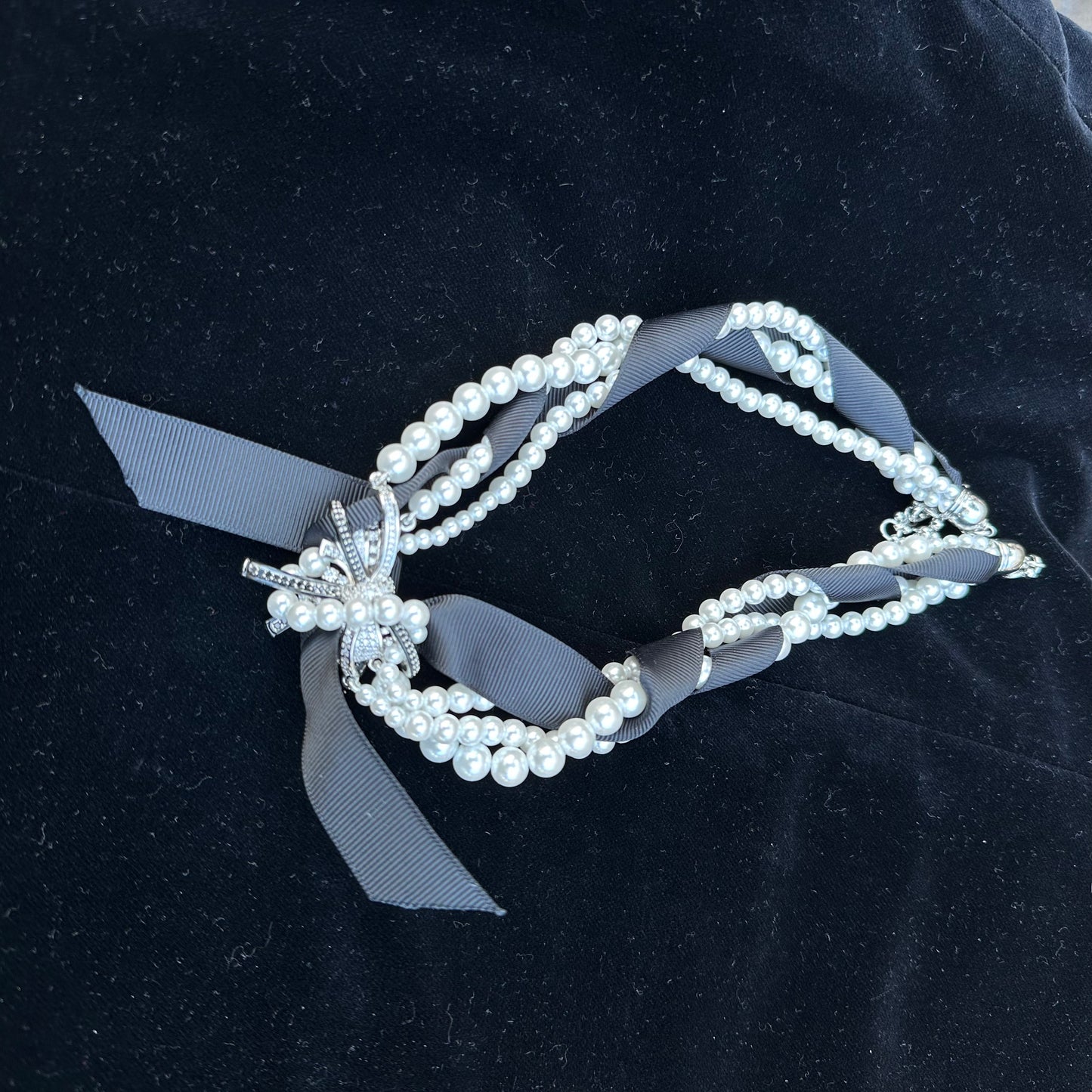 Timeless Swarovski Crystal Copper Alloy Pearl-Imitation Necklace KK-92207