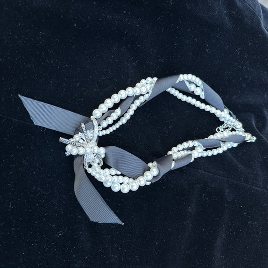 Timeless Swarovski Crystal Copper Alloy Pearl-Imitation Necklace KK-92207