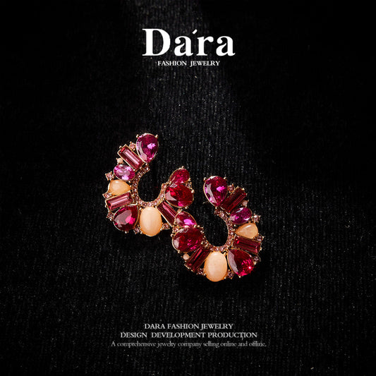 Refined Swarovski Crystal Copper Alloy Earrings  KK-9219