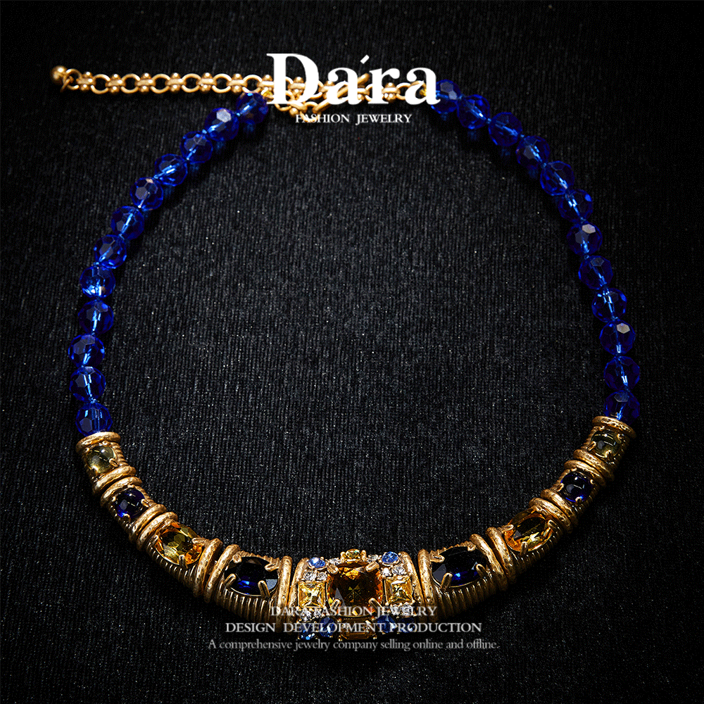 Refined Swarovski Crystal Copper Alloy Necklace KK-JB0196