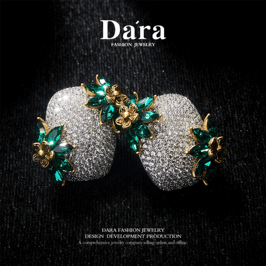 Sparkling Swarovski Crystal Copper Alloy Earrings KK-91035