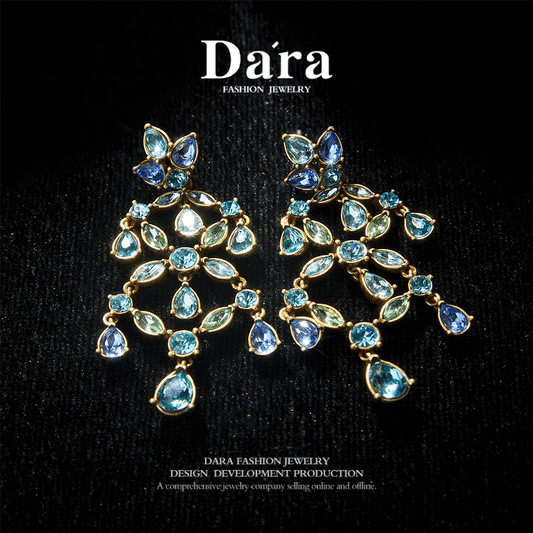 Sparkling Swarovski Crystal Copper Alloy Earrings KK-91376