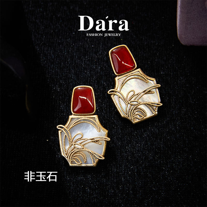 Refined Swarovski Crystal Copper Alloy Necklace & Earrings Set  KK-JB0004