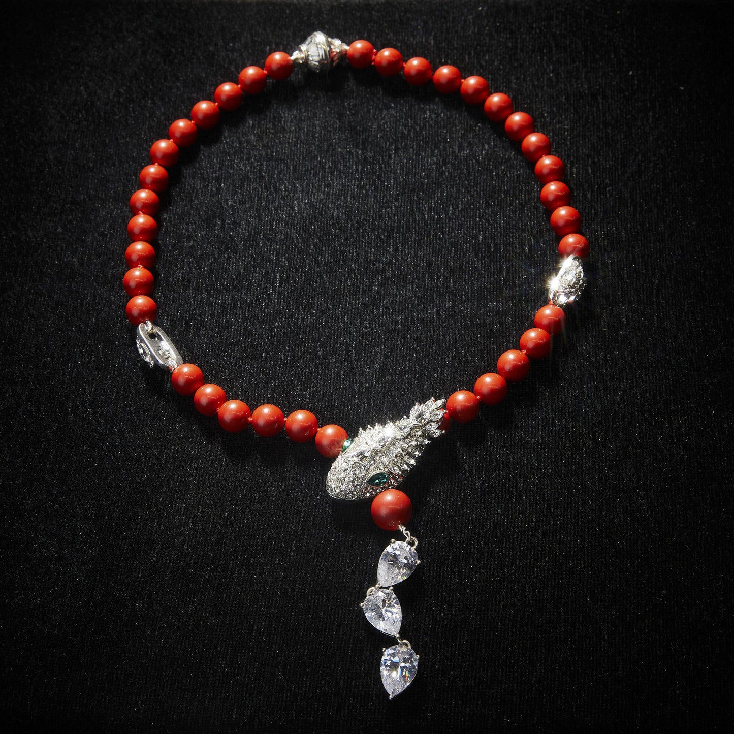 Sleek Swarovski Crystal Copper Alloy Necklace  KK-91875