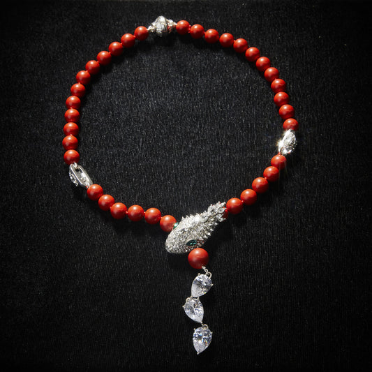 Sleek Swarovski Crystal Copper Alloy Necklace  KK-91875